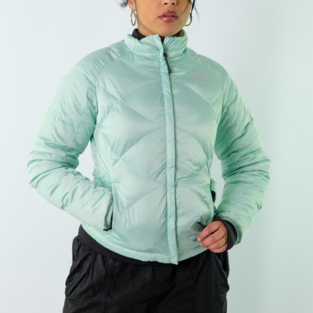 The North Face Mint Green 550 Down Puffer Jacket